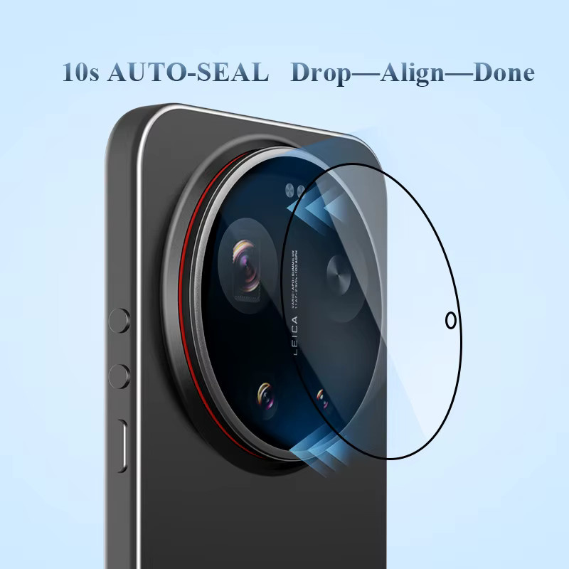 Lereach Kamera-Objektivschutz für Xiaomi 17 Ultra mit selbstpositionierendem Rahmen aus gehärtetem Glas, transparent - Bild 4