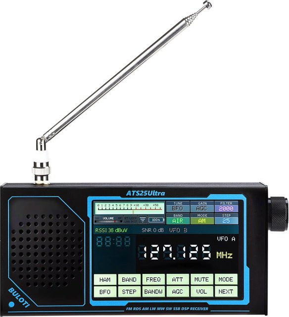 CMAOS ATS25 ULTRA SDR Empfänger mit 4-Zoll-Touchscreen, Bluetooth und WiFi, Schwarz - Bild 1