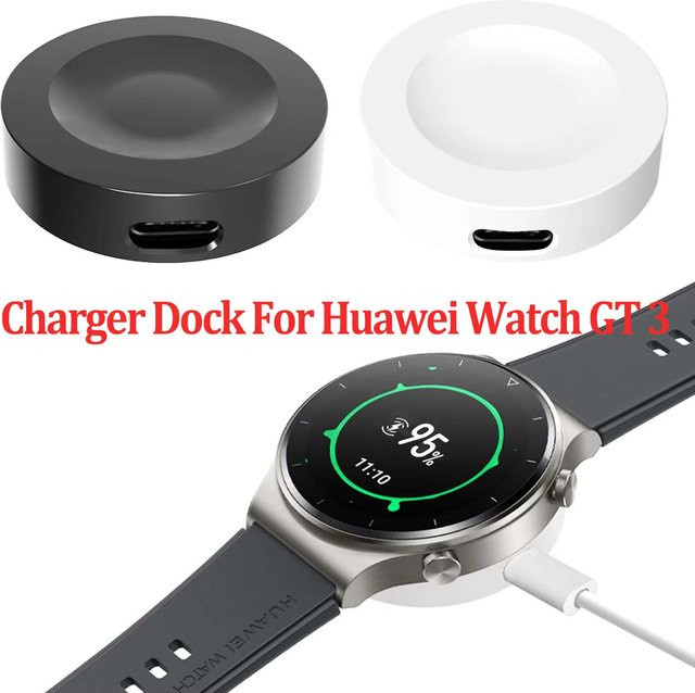 Huawei Ladestation für Watch GT 4 3 Pro GT 3 SE GT 2 Pro, weiß, Silikon - Bild 1