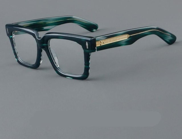 Dote Lesebrille, Quadratisch, Acetat, Grün, Damen, Vollrand - Bild 1