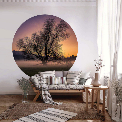 K&L Wall Art Vliestapete Cuadrado Nebel Baum des Lebens, runde Wandgestaltung in Mehrfarbig, matt, B/H: 153 x 140 cm - Bild 2