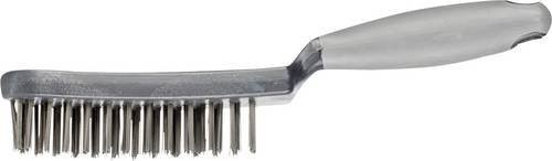 PFERD Handbürste HBUP mit Kunststoffkörper und ergonomischem Griff, 4-reihig, Stahl-Draht-Ø 0,40 mm, 10er Packung - Bild 1
