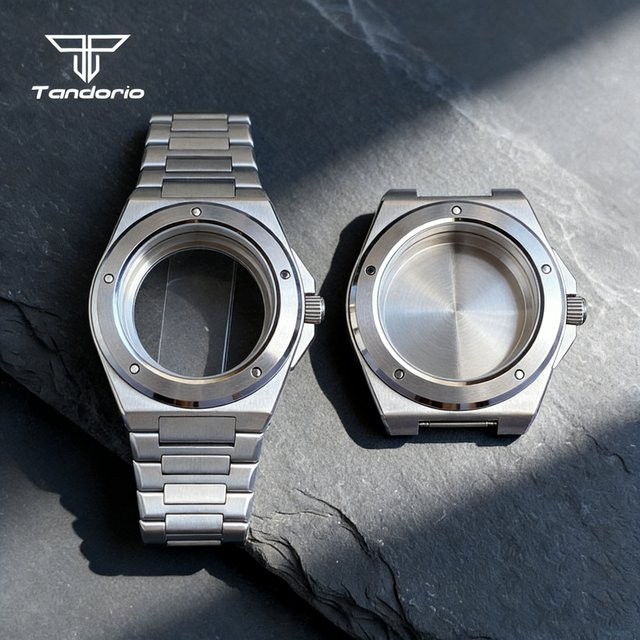Tandorio Armbanduhr Edelstahl, Saphirglas, Silber, Unisex, 40 mm - Bild 1