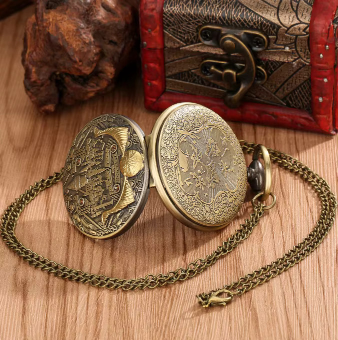 Harry Potter Taschenuhr, Quarz, Messing, Unisex - Bild 2