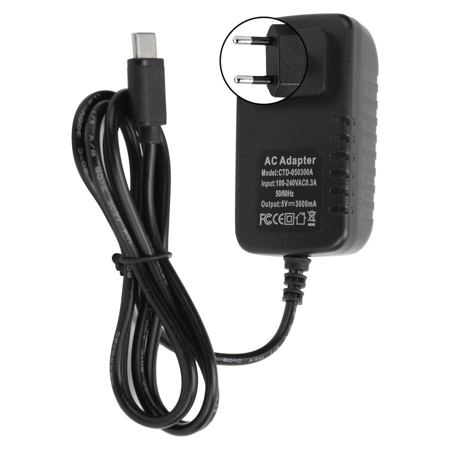 Igeteck USB-C Netzteil für Raspberry Pi 4B, 5V 3A, Schwarz - Bild 3