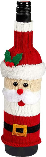 Viva Domo Flaschenkostüm aus Textil in Rot für die Weihnachtsdekoration - Bild 1