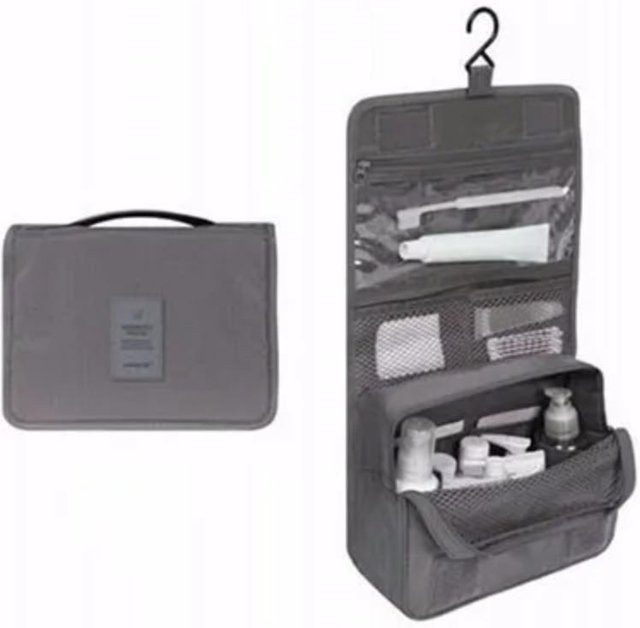 The Red Sun Kosmetiktasche, grau, wasserdicht, Unisex - Bild 1