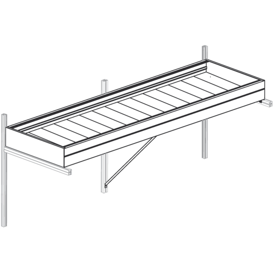 KGT Pflanzwanne Novum IV für Gewächshäuser, Farbe: Silber/Grau, B: 408 cm, T: 63 cm, H: 10 cm - Bild 2