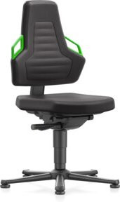 bimos Nexxit Drehstuhl mit Stoffpolster, Grifffarbe Grün, Sitztiefenverstellung und automatischer Gewichtsregulierung - Bild 1