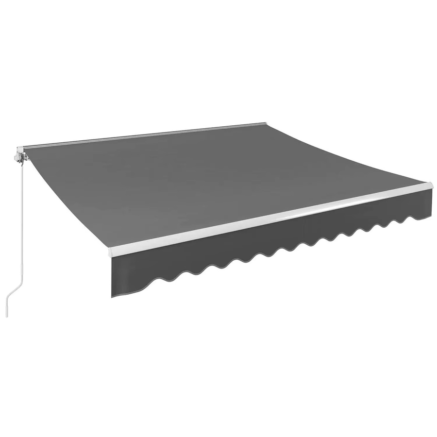 Homfa Terrassenmarkise mit Gelenkarm in Grau, manuell faltbar, wasserdichter Polyester-Sonnenschutz mit UV50+, B/H: 250 x 120 cm - Bild 2