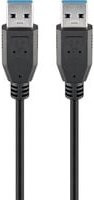 goobay USB 3.2 Gen 1 Kabel USB-A auf USB-A Schwarz 1,8 m - Bild 1