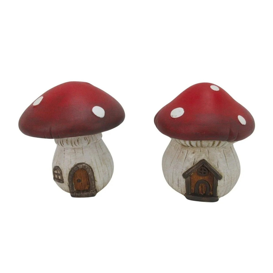 Boltze Deko-Aufsteller Pilz Arnold aus Keramik, 2er-Set, Cremeweiß-Rot, Höhe: 11,5 cm - Bild 2