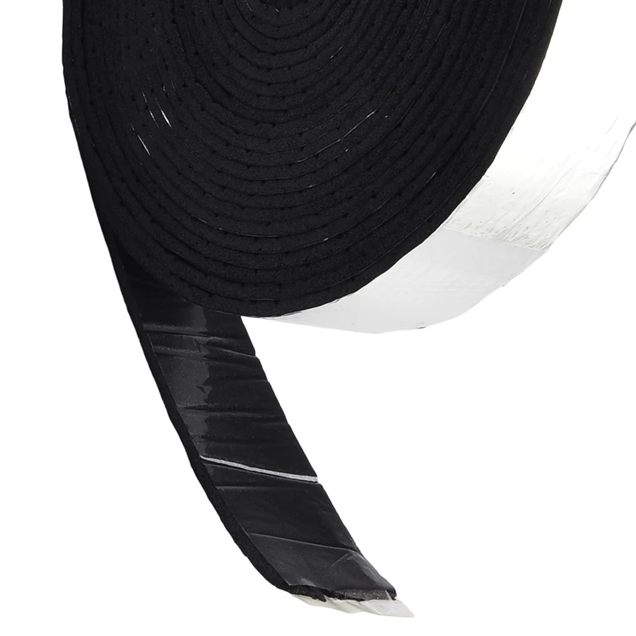 Wasserdichte Rohrwickel-Isolierung aus Schaumstoff mit Aluminiumfolie und starkem Klebeband, Schwarz, 10 Meter - Bild 3