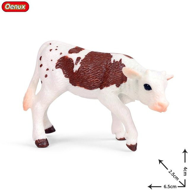 Oenux Simulation Niedliche Nutztiere Milchkuh Rind Kalb Angus Bulle Ochse Büffel Modell, Actionfiguren, ab 3 Jahre - Bild 1