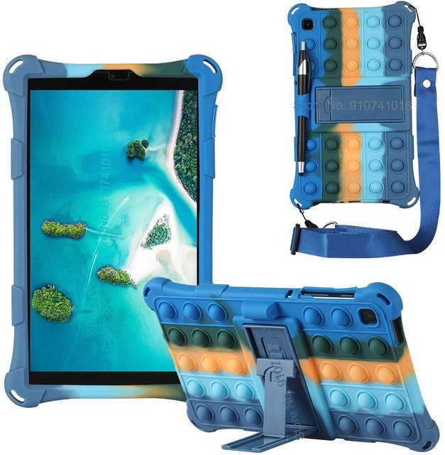 Schutzhülle für Samsung Galaxy Tab A 8.0 SM-T290 T295 T297 und Tab A7 Lite 8.7 T220 mit Tragegurt und Ständerfunktion in Blau - Bild 1