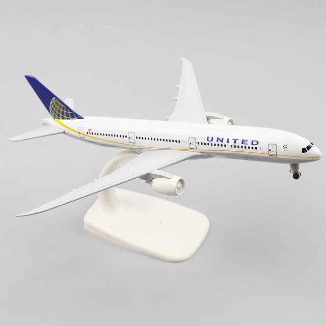 ZOCO United Boeing 787 Airways Flugzeugspielzeugmodell, Legierung, Metall, 19 cm - Bild 1