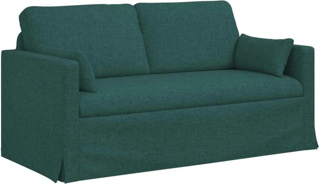 vidaXL Sofa Dunkelgrün mit Stoffbezug und Metallrahmen B/T/H: 158 x 78 x 80 cm - Bild 1