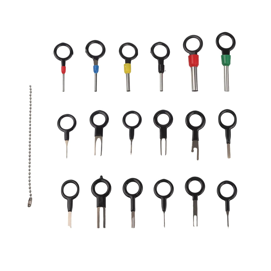 VIBRATITE 18-teiliges Kfz-Terminal-Entfernungswerkzeug-Set zur Reparatur von elektrischen Steckverbindern und Kabelbäumen, Multicolor - Bild 2