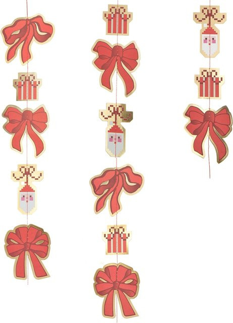 Rico Design Paper Poetry Genähte Girlande mit Schleifen in Classic für Weihnachten und die Winterzeit - Bild 1