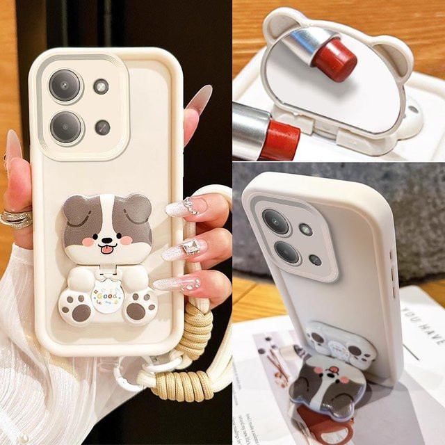 Xiaomi Sky Eye Silikon Handyhülle mit Lanyard für Redmi 14C 13C 12 10 9 9C A5 A3 14C A3X 10Prime 15C 9CNFC in Weiß - Bild 1