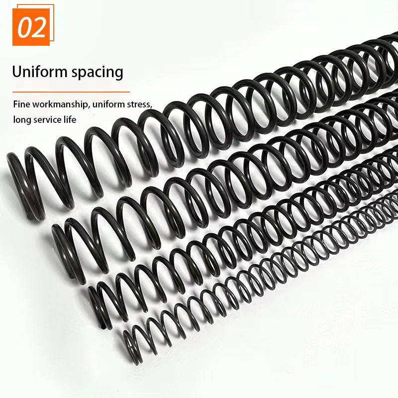 ZRUIHHUALXINH Hochkarbon-Kompressionsfedern aus 65MN Stahl in Schwarz, Durchmesser: 2,0 mm, Länge: 100-500 mm, Durchmesser: 10-30 mm - Bild 3