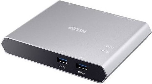 ATEN US3310 USB-C USB 3.2 Gen 2 Umschalter mit HDMI und 4K UHD Unterstützung in Silber - Bild 1