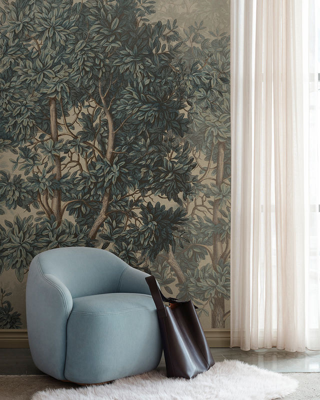 Sandberg Mural Charles Tapete Botanical in Blue und Green aus Vlies - Bild 2