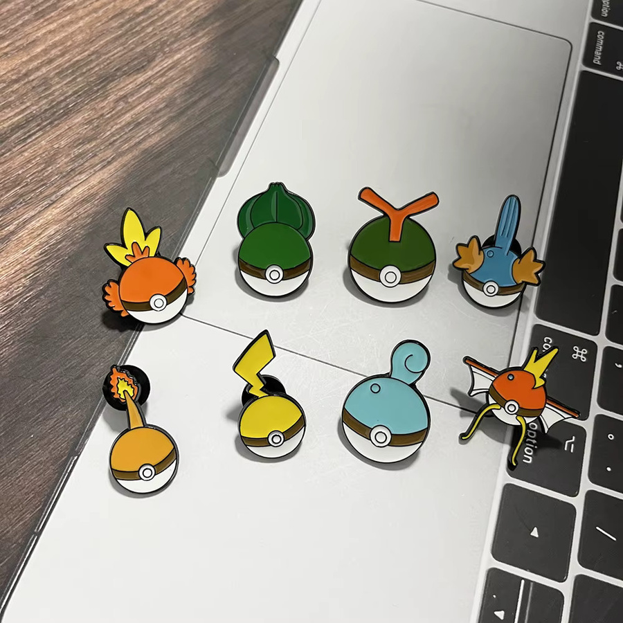 Bandai Pokémon Emaille-Pins-Set, 8-teiliges Set, Metall, Bunt / Mehrfarbig - Bild 3