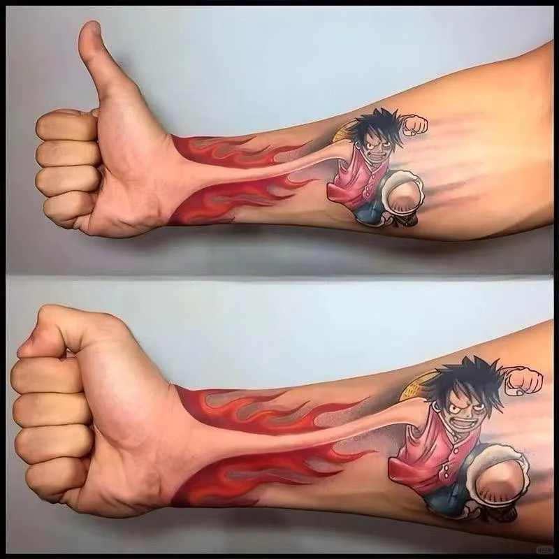 Bandai One Piece Luffy Tattoo-Aufkleber, wasserdicht, temporär - Bild 5