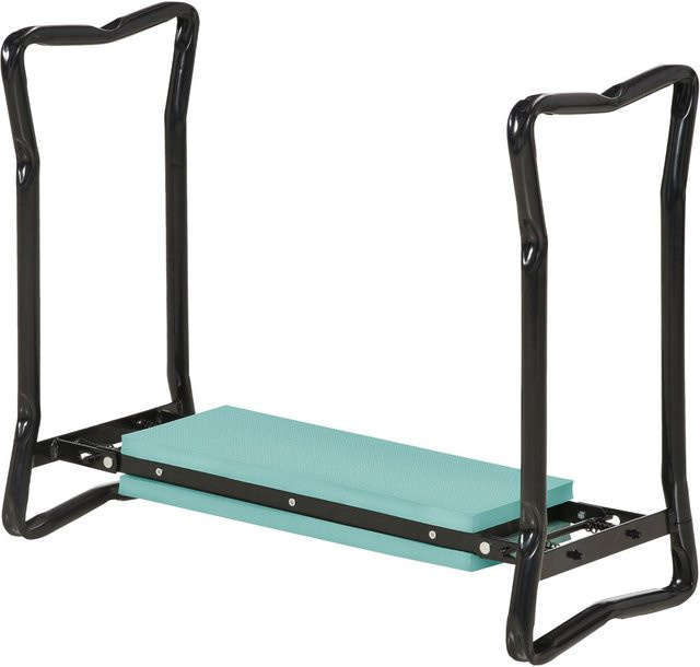 Outsunny Kniebank klappbar für die Gartenarbeit in Schwarz, B/H/L: 28 x 49 x 58 cm - Bild 1
