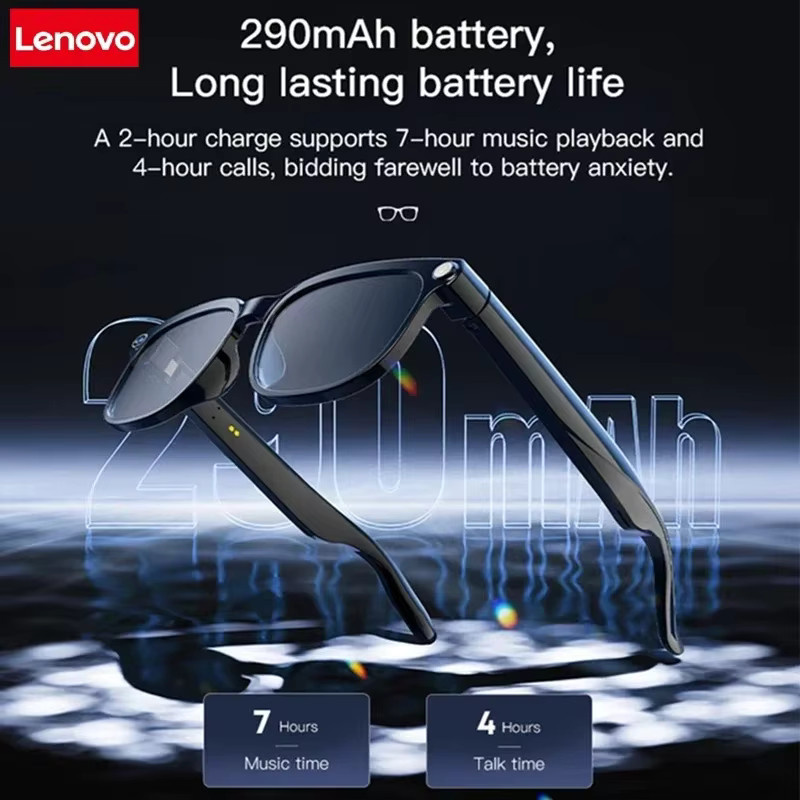 Lenovo 8K HD AI Smart-Brille in Schwarz mit Kamera, Übersetzungsfunktion, Foto- und Videoaufnahme sowie Bluetooth für Musik und Anrufe - Bild 3