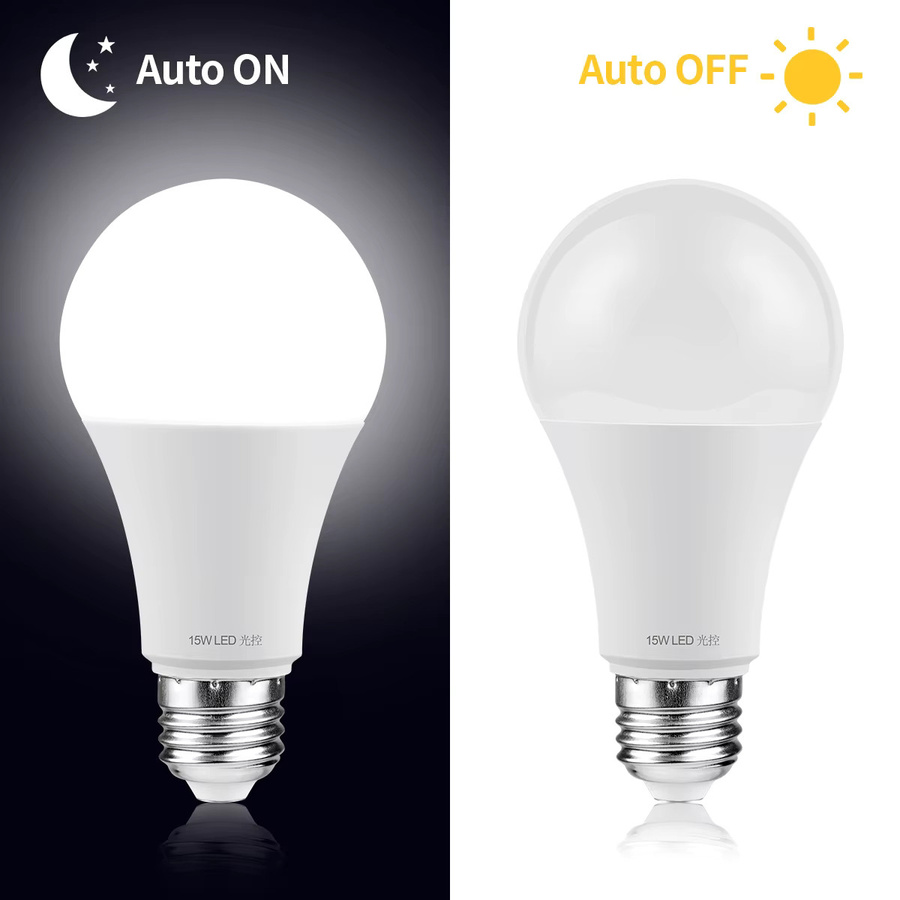 Lcamaw LED-Leuchtmittel mit PIR-Bewegungsmelder und Lichtsensor, E27, Weiß - Bild 2