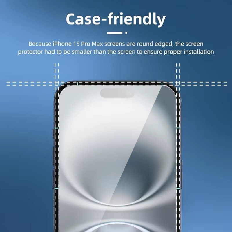 2er-Set Displayschutzfolie aus gehärtetem Glas und 2er-Set Kameraobjektivschutz für Apple iPhone 11 bis iPhone 17 Pro Max, transparent - Bild 4