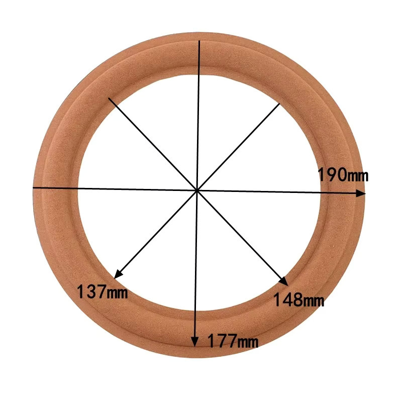 Lowther Echtleder-Surround-Kante für Lautsprecherreparaturen, Farbe: Braun, Durchmesser: 20,3 cm - Bild 2