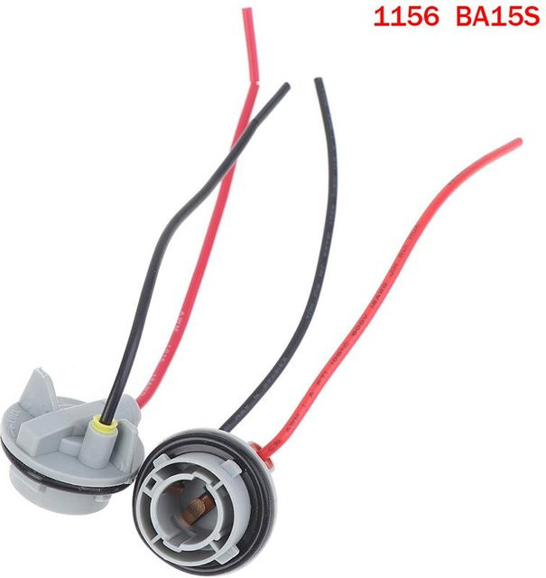 2 Stück Lampenfassung Adapter Sockelverbinder 1156 Bay15D auf BA15S für P21/5W LED-Leuchtmittel - Bild 1