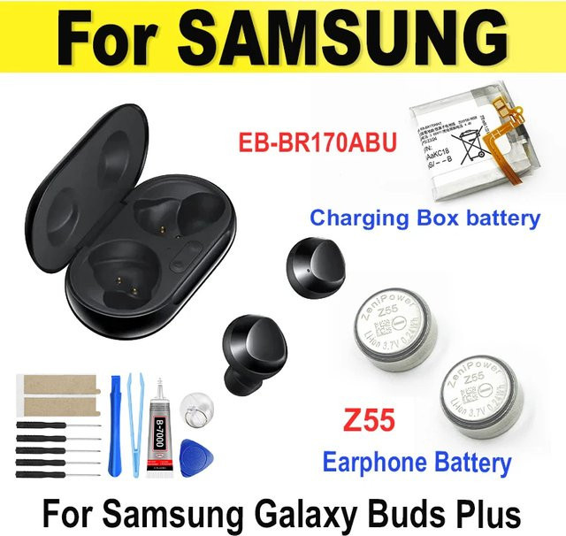 Samsung Ersatzbatterie EB-BR170ABU für Galaxy Buds und Buds Plus SM-R175 EP-QR175 in Schwarz - Bild 1