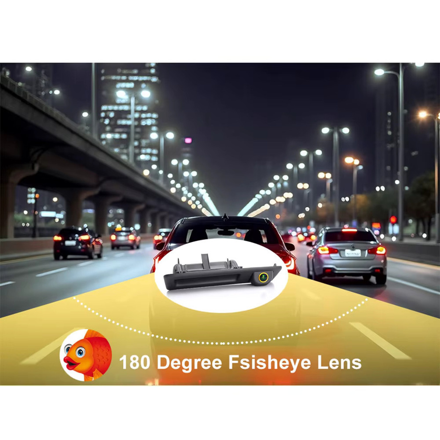 SMARTOUR Rückfahrkamera Full HD 1080P CCD für BMW X1 X3 X4 X5 F30 F31 F34 F07 F10 F11 F25 F26 E84 in Schwarz - Bild 3