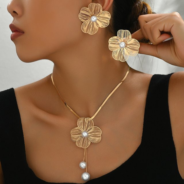 Rinhoo Schmuckset, Perle, Gold, Damen - Bild 1