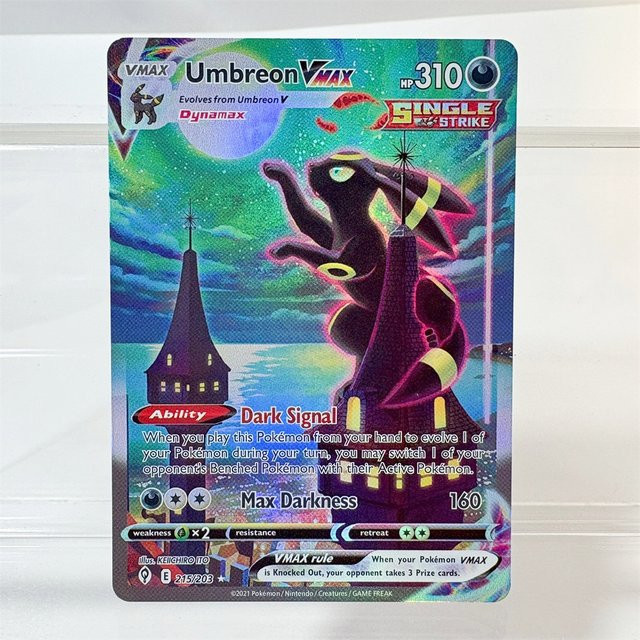 TAKARA TOMY Pokémon Umbreon Vmax Glaceon Vstar Rayquaza Vmax Lono Proxy Folienkarten Spielesammlung - Bild 1