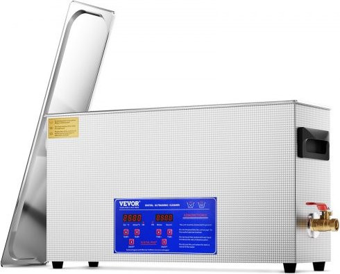 VEVOR Ultraschallreiniger 10 L professionelles Reinigungsgerät mit 300 W, 40 kHz, Timer und Heizung, Edelstahl, Silber - Bild 1
