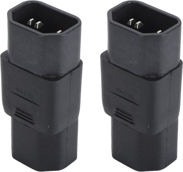 Igeteck 2er-Set IEC320 C14 auf IEC320 C21 Power Adapter für PDU und UPS in Schwarz - Bild 1