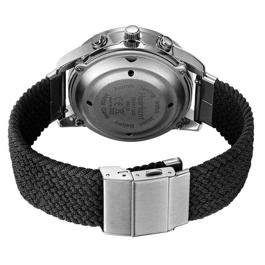 Hearkent Armbanduhr, Digitaluhr, Quarz, Textil, Herren, Alarm, Schwarz - Bild 5