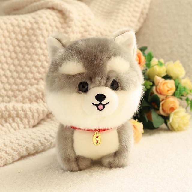 Yiran toy 1 Husky Corgi Yorkshire Plüschtiere, Welpenpuppe, ab 14 Jahren - Bild 1