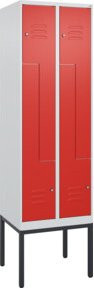 C+P Z-Spind Classic PLUS Spind mit 4 Fächern und Zylinderschloss, Gestell aus Stahl, H x B x T: 212 x 60 x 50 cm - Bild 1