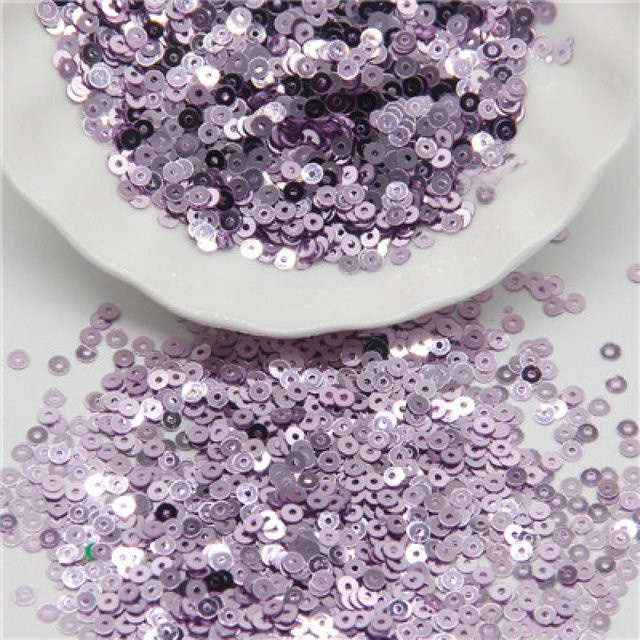 Runde Pailletten für DIY-Handwerk und Nähen von Chen-Wei in Light Purple, 4mm, 2000 Stück - Bild 1