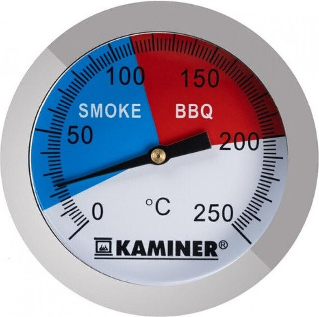 Harden Analoges BBQ Grill Thermometer aus Edelstahl in Blau für Gasgrills - Bild 1