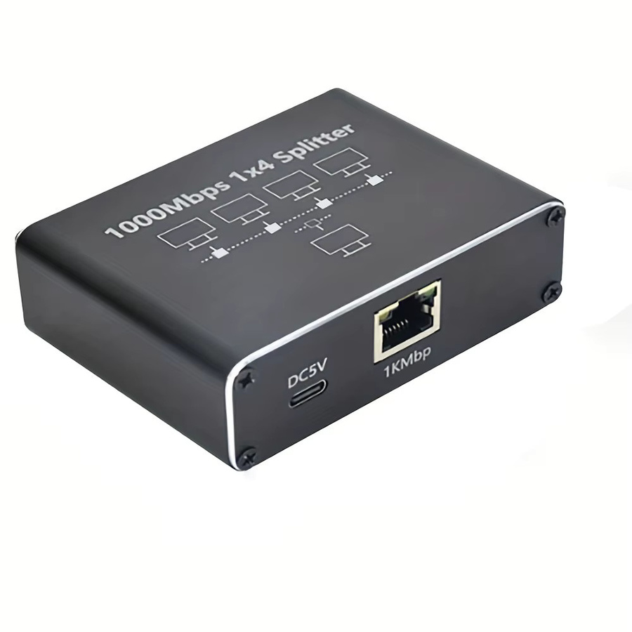 Regaton 5-Port Gigabit Netzwerk-Switch Ethernet RJ45 in Schwarz - Bild 7