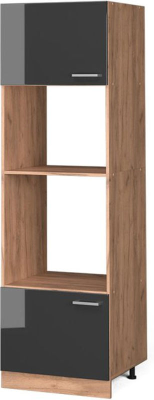 Vicco Vorratsschrank R-line Mikrowellenschrank in Anthrazit Hochglanz, Breite: 60 cm, Höhe: 207 cm - Bild 1