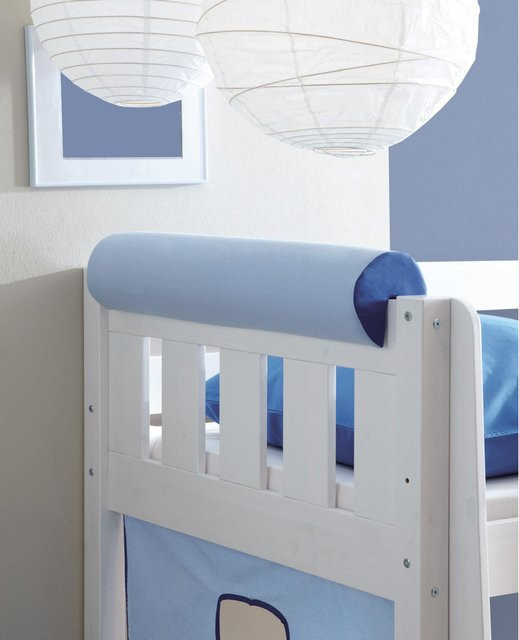 TiCAA Kinder Nackenrolle aus Baumwolle in Blau für das Hochbett - Bild 1