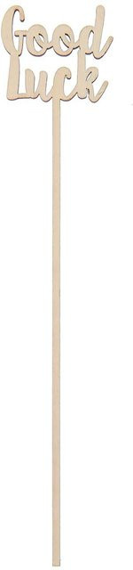 Rico Design Holzpicker Good Luck aus Holz, Höhe: 26 cm, Breite: 4,5 cm - Bild 1